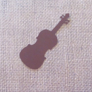 Violin Die Cuts - 20 pcs - Paper Shapes Cardstock Cutouts
