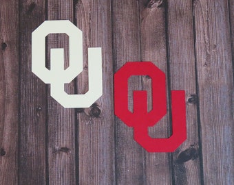 Oklahoma Sooners OU Die Cuts - 20 pcs - Paper Shapes Cardstock Cutouts