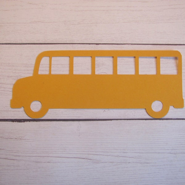 Schoolbus Die Cuts - 20 pcs - Paper Shapes Cardstock Cutouts