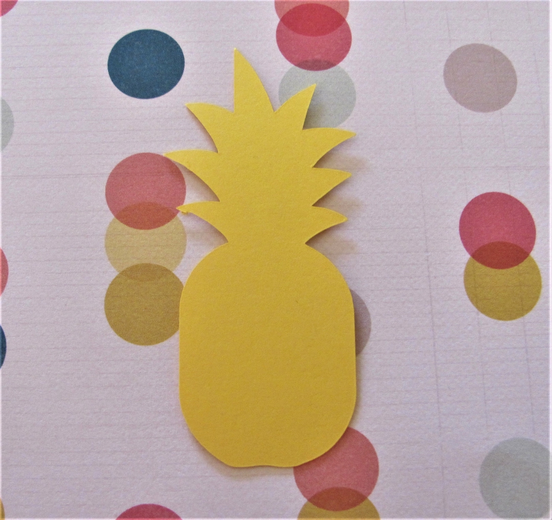 Pineapple Die Cuts 20 Pcs Paper Shapes Cardstock Cutouts Etsy