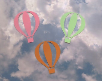 Hot Air Balloons Die Cuts - 30 pcs - Paper Shapes Cardstock Cutouts