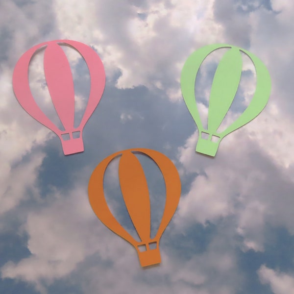 Hot Air Balloons Die Cuts - 30 pcs - Paper Shapes Cardstock Cutouts