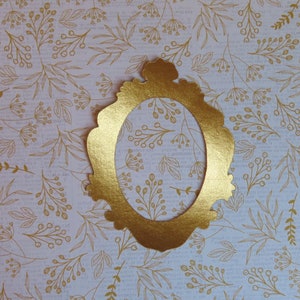 Gold Frame Die Cuts - 20 pcs - Paper Shapes Cardstock Cutouts