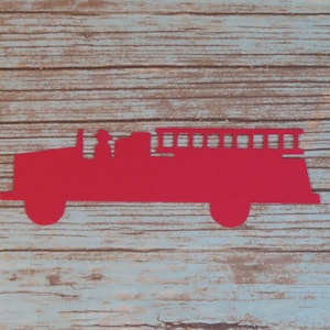 Firetruck Fire Engine Die Cuts - 20 pcs - Paper Shapes Cardstock Cutouts