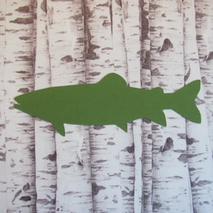 Trout Fish Die Cuts - 20 pcs - Paper Shapes Cardstock Cutouts