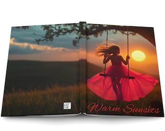 Sunset Girl on Swing Journal: Whimsical Nature Hardcover Diary