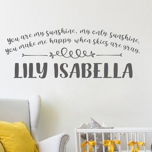 Word wall art Nursery wall decal Baby name wall decals Name decal DB161 Vinyl wall decal Nursery wall decor Baby stats wall art