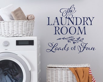 Laundry Room Decor - The Laundry Room Loads of Fun - Laundry Room Quote - Laundry Room Wall Art - Funny Laundry Sign