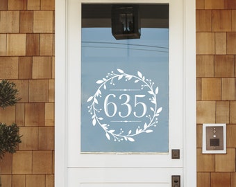 Front Door Decal | Address for Door Vinyl Decal | Personalized Address House Number Decal | Storm Door Decal | Front Door Address Decal