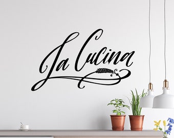 Escrituras de pared cocina menú signo vinilo pared pegatinas arte gráficos  palabras letras decoración de casa personalizada -  España