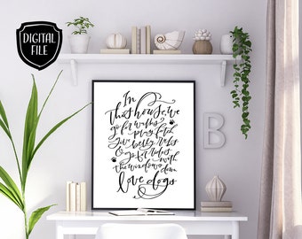 DIGITAL Print DOWNLOAD - In this house we love dogs Printable - Dog Quote Printable - Quote Downloadable Print