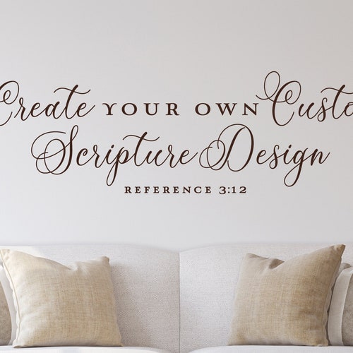 Custom Personalized Bible Verse Wall Decal Etsy