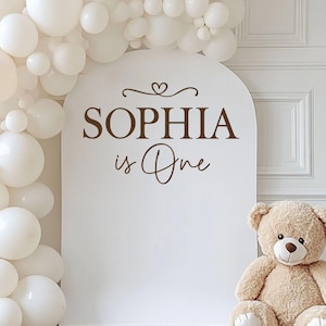 First Birthday Decal for Balloon Arch Happy Birthday Sign Decal DIY Party Backdrop Decal Child&#39;s Age Sticker Baby Shower Backdrop Ideas