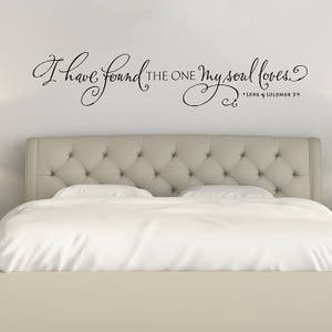 I have found the one my soul loves Song of Solomon 3:4 Christian Wall Art Bedroom Wall Decor Beautiful Quote Romantic Quote image 1