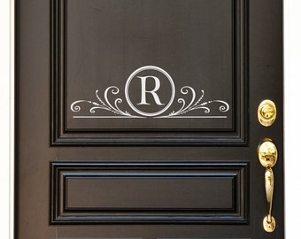 Door Decal - Monogram Letter - Family Decal - Farmhouse Style Decor - Wedding Gift - Family Monogram - Personalized Front Door