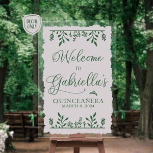 Quinceañera Decal for Sign Making Vinyl Decal for Welcome Sign Mirror Acrylic Chalkboard Sign Decal Personalized Sweet 16 Party Sign Decal