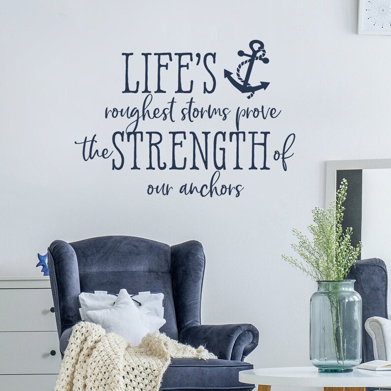 Nautical Wall Sticker Inspirational Quote Wall Decal Etsy