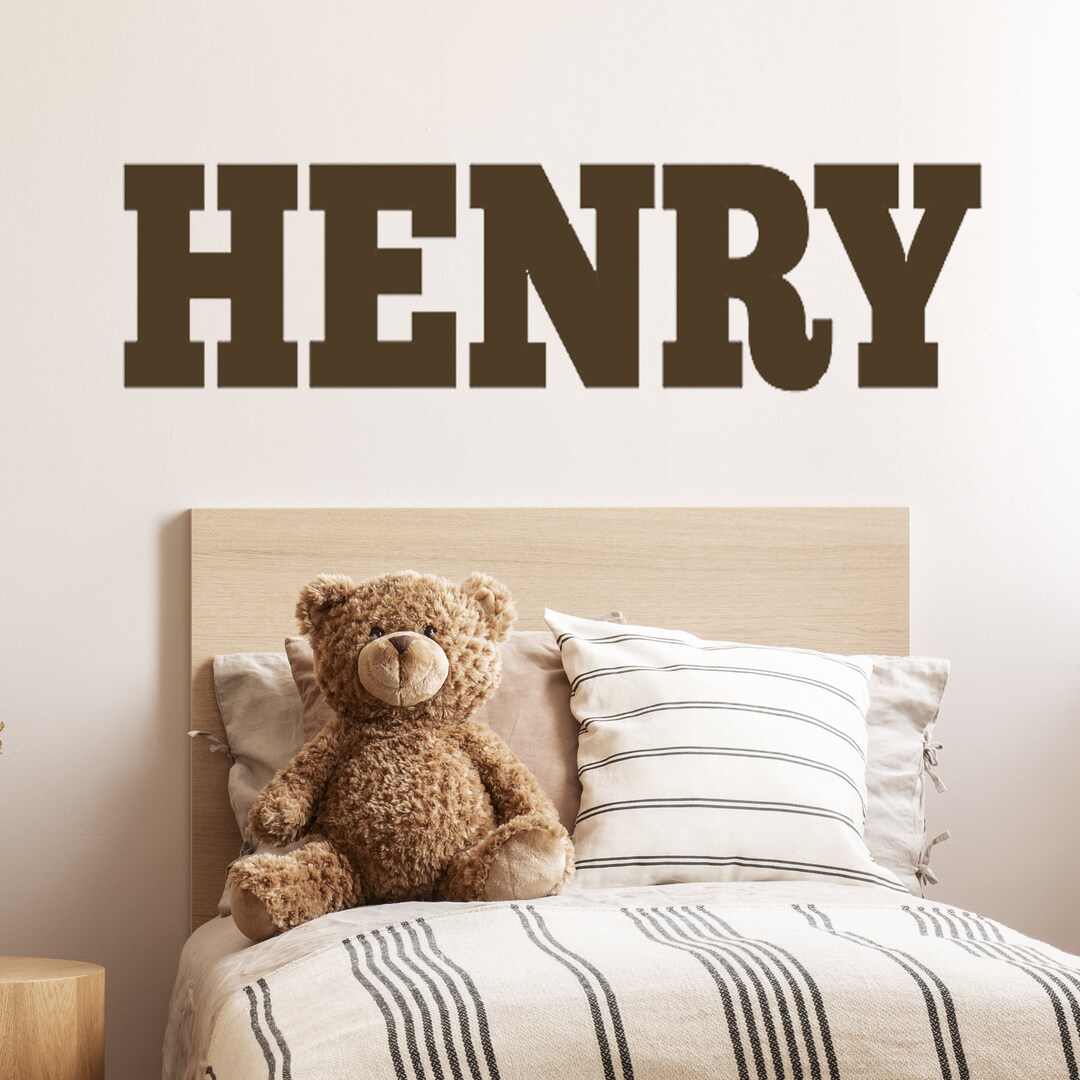 Large Letter Wall Decal Child's Name Nursery Wall Decal Etsy