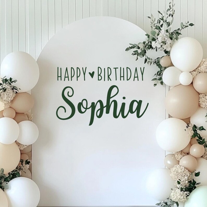 Custom Event Decal for Party Arch Personalized Party Sign DIY Backdrop Decal for Rented Arch Congratulations Sign Custom Party Sign 画像 6