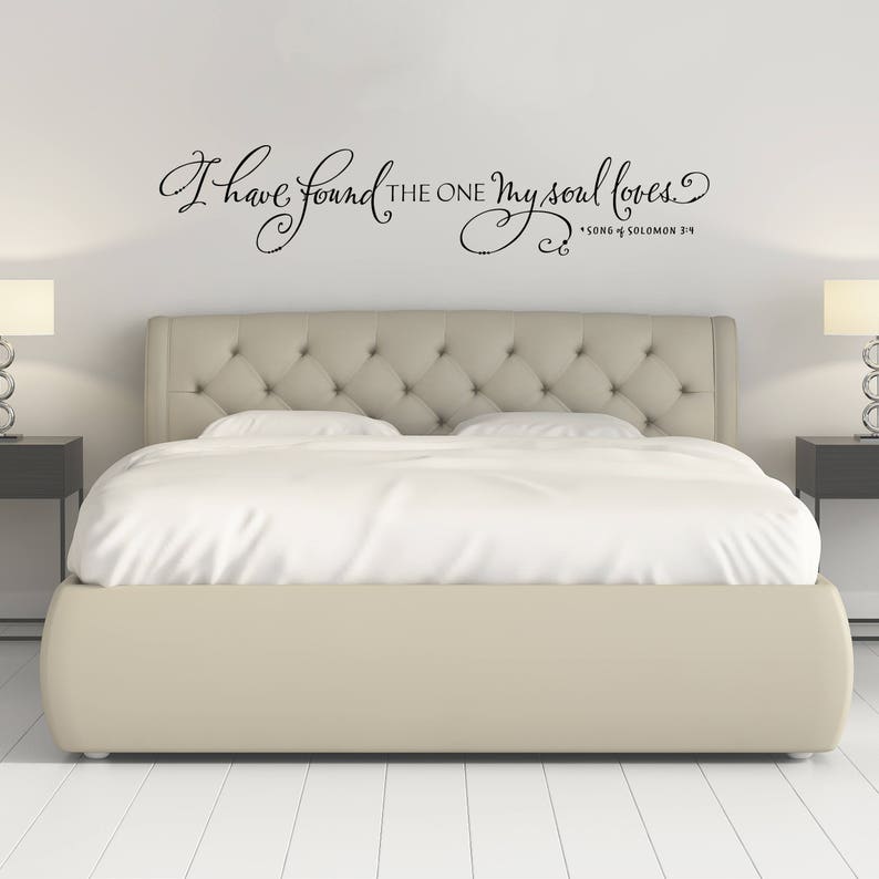 I have found the one my soul loves Song of Solomon 3:4 Christian Wall Art Bedroom Wall Decor Beautiful Quote Romantic Quote image 2