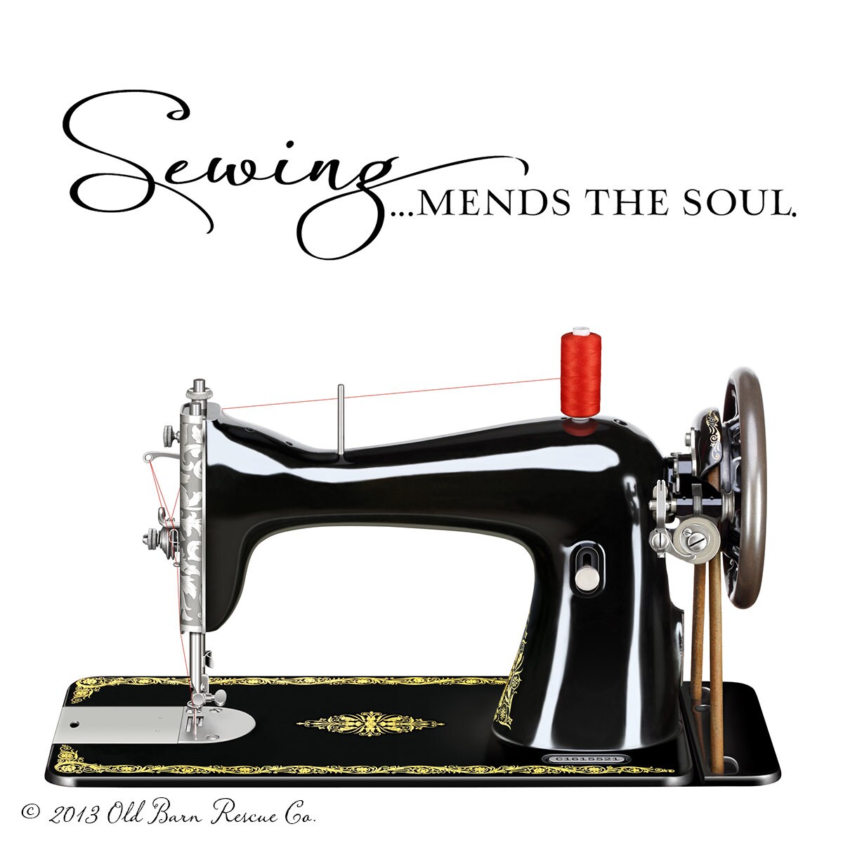 Sewing mends the soul Vinyl Wall Decal Sewing Room Wall Etsy