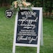 Unplugged Ceremony Sign Decal | Chalkboard Wedding Sign Decal | DIY Sidewalk Sign | Wedding Decor | Please Turn Off Cell Phones and Cameras 