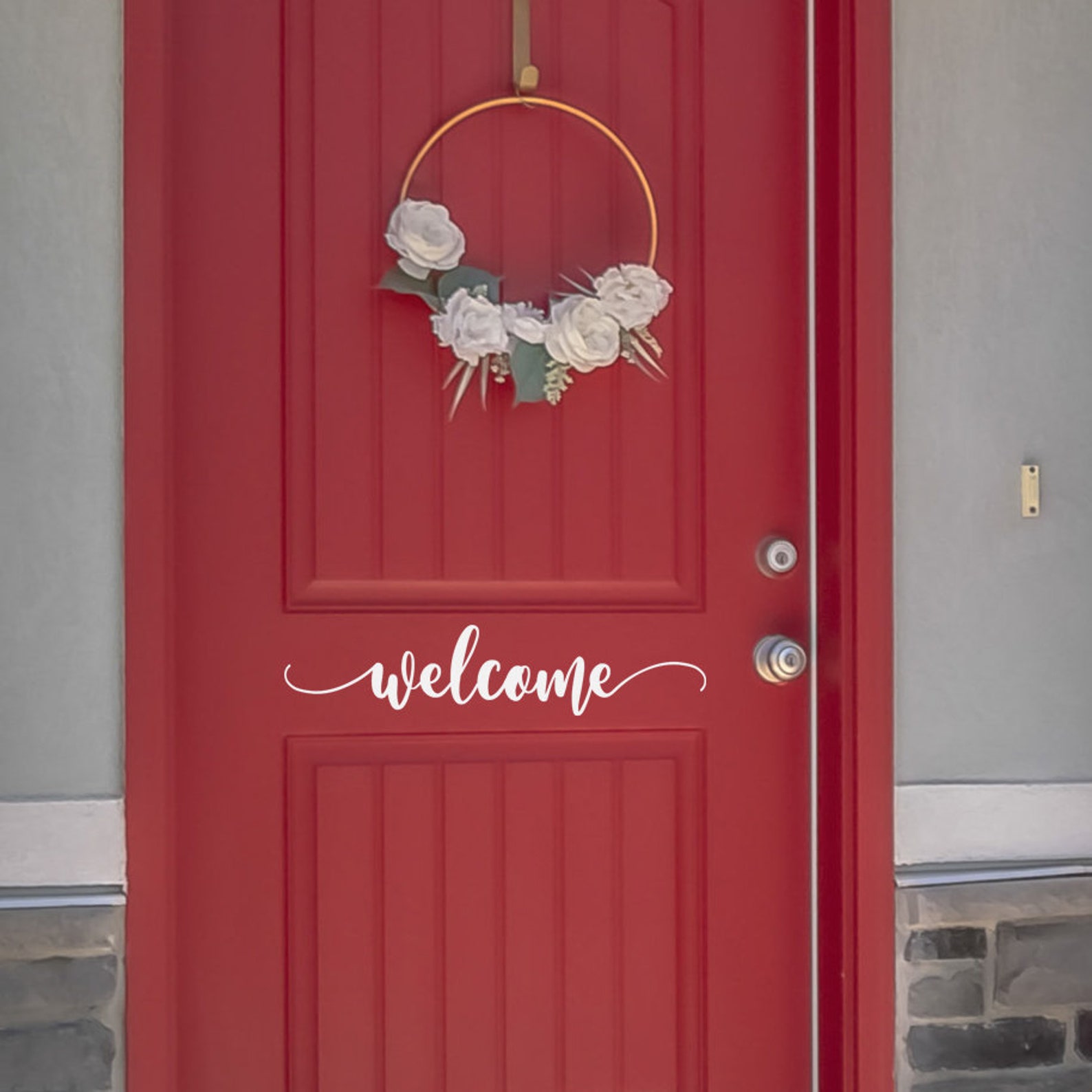 Front Door Decal Entryway Door Vinyl Sticker Etsy