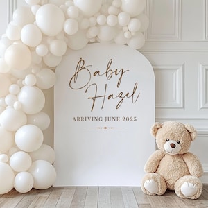 Baby Shower Decal for Balloon Arch Baby Shower Decor Sign Decal DIY Backdrop Decal Rented Arch Baby Shower Backdrop Ideas