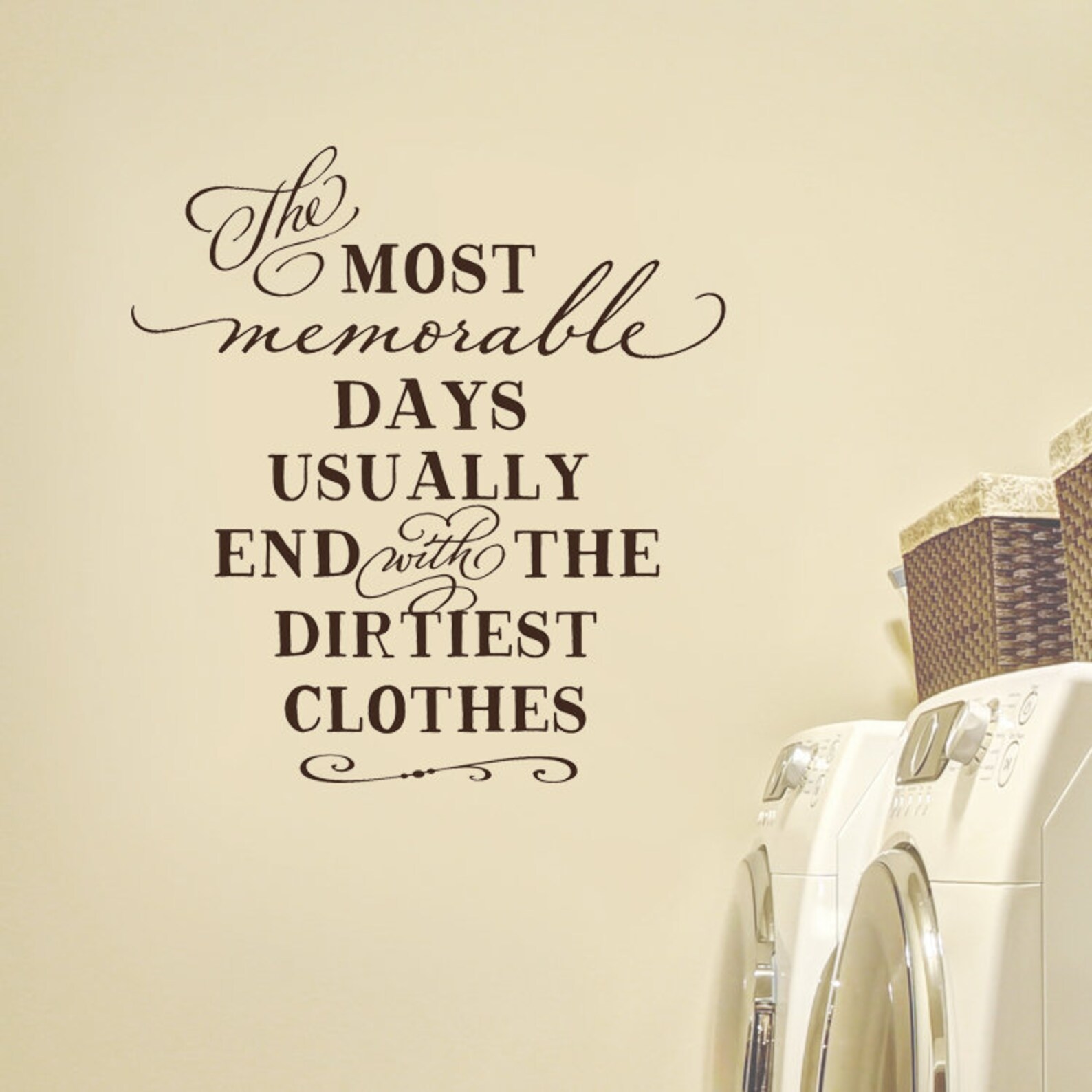 Laundry Room Wall Decal Laundry Quote Wall Decor the Most - Etsy