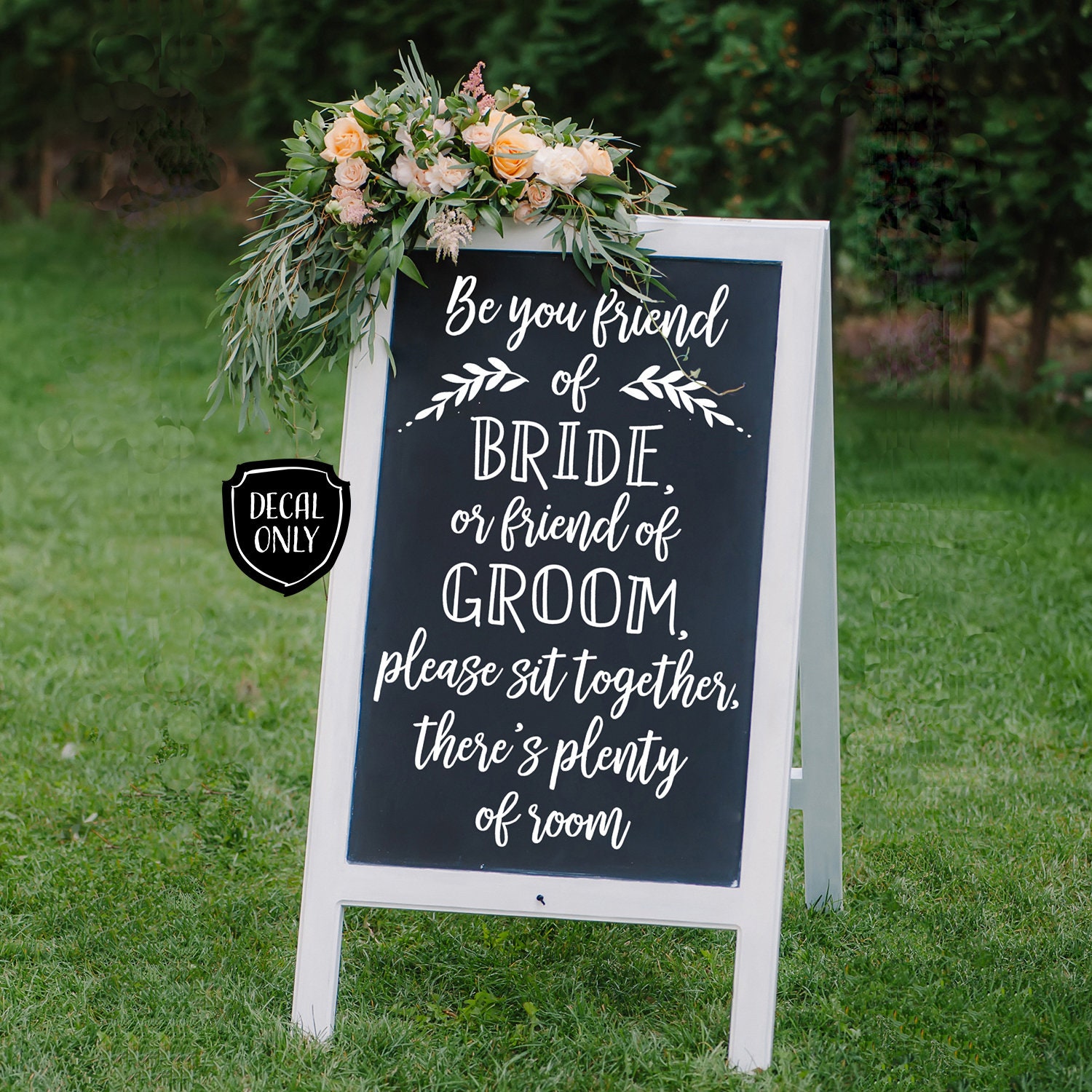 Wedding sign pick a seat not a side Pick a seat wedding