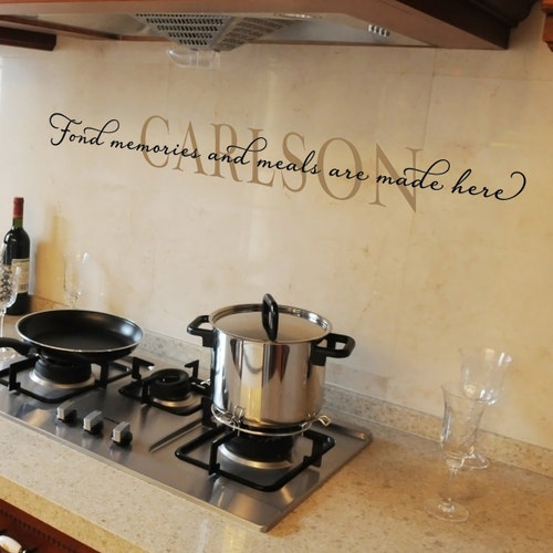 Personalized Kitchen Wall Decal Sticker Custom Name Wall Art Etsy