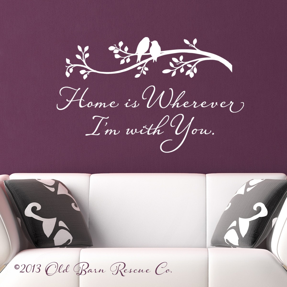 Home is Wherever I'm With You Vinyl Wall Decal Sticker Etsy