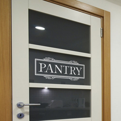 Pantry Door Decal Glass Pantry Door Vinyl Sticker Kitchen Etsy
