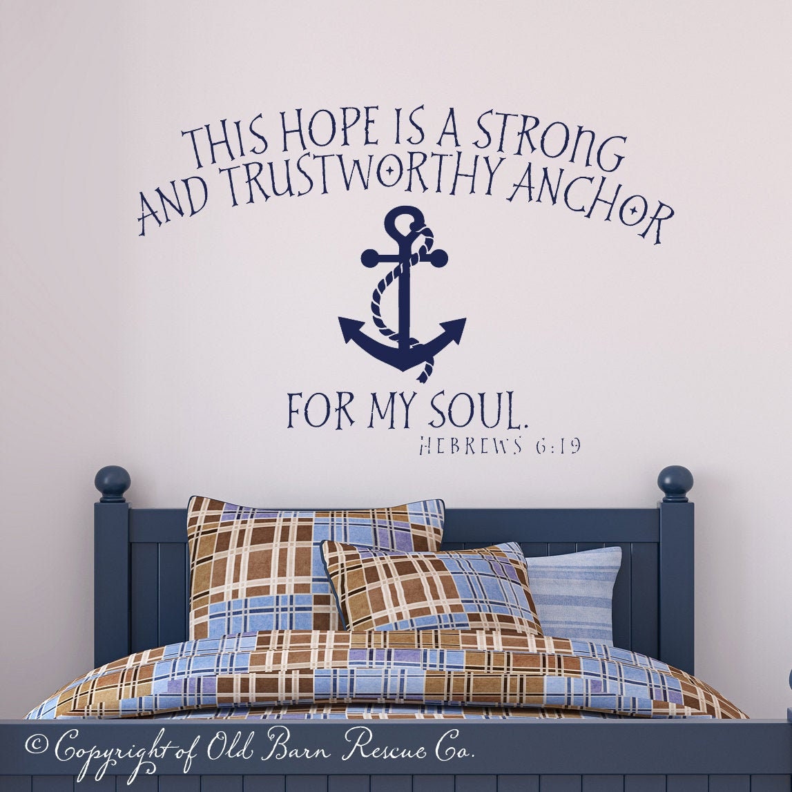 LET HOPE ANCHOR YOUR SOUL Bedroom Decor Wall Art Decal Words Lettering Sticker LET HOPE ANCHOR YOUR SOUL Bedroom Decor Wall Art Decal Words Lettering Sticker