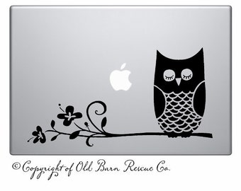 Owl Decal for laptop notebook computer