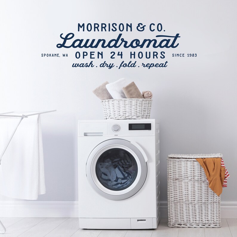 Laundry Room Decor Custom Family Name Laundry Room Quote Etsy