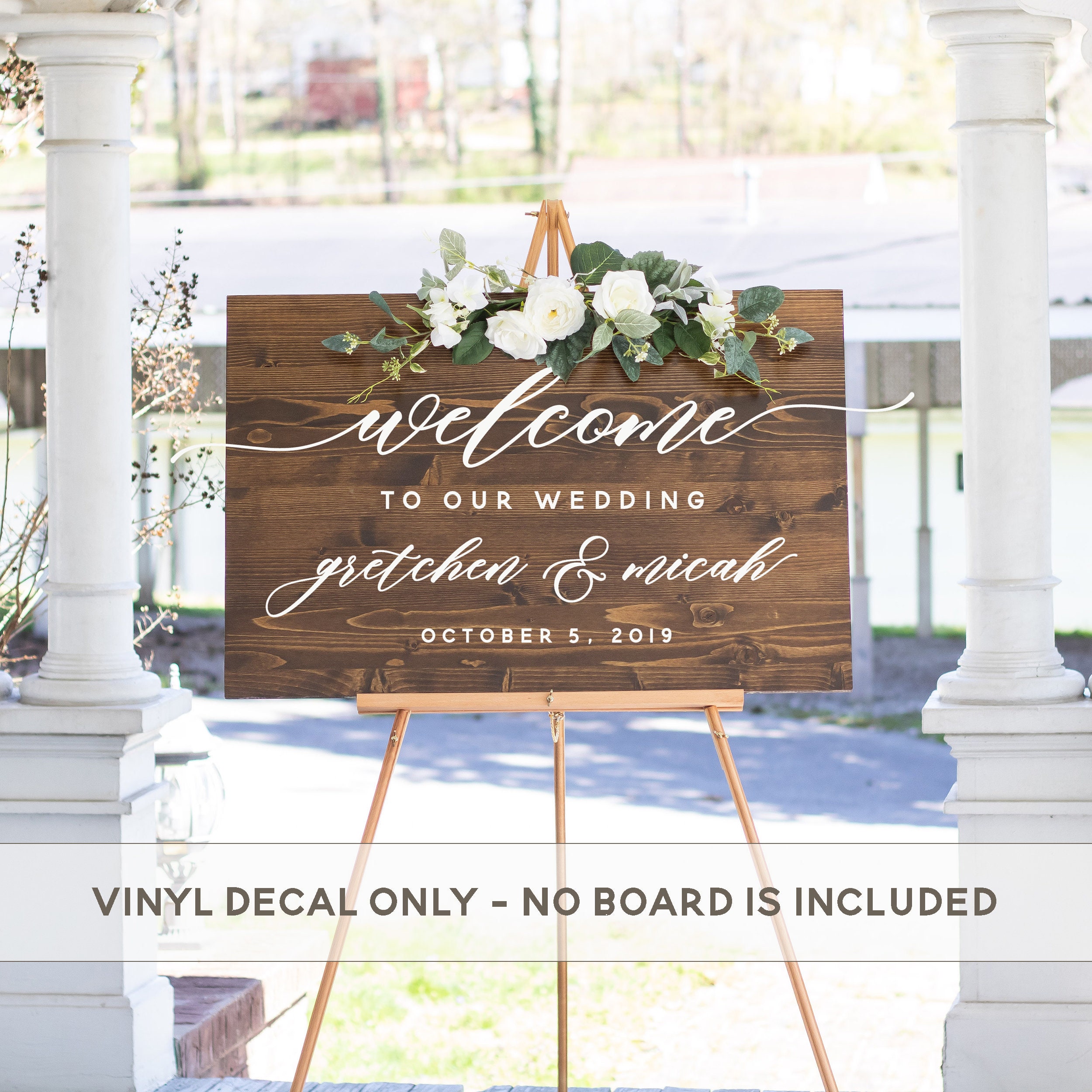 Wedding Welcome Decal Sticker for Mirror DIY Event Reception Sign Custom Print 