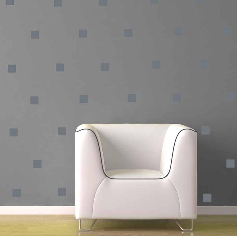 30 Small Square Vinyl Wall Decals Bedroom Decor Bathroom Etsy