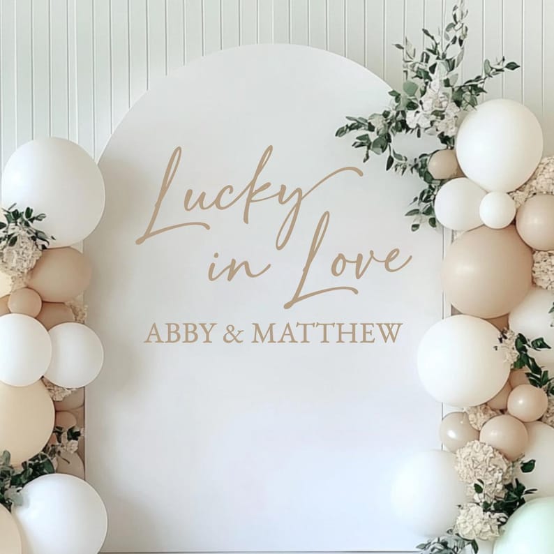 Calcomanía de letrero de fiesta personalizada para arco de globos, calcomanía de fondo de bricolaje para arco de globos de fiesta personalizado para arco alquilado, calcomanía de arco de decoración de eventos personalizada imagen 3