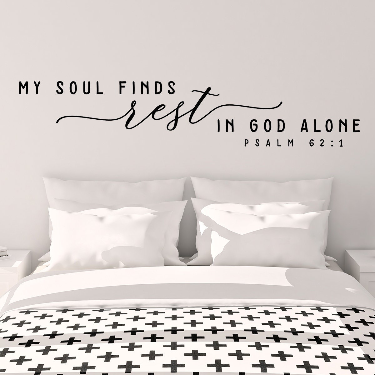 Bedroom Wall Decor Bible Verse Sticker Scripture Wall Decal Christian ...