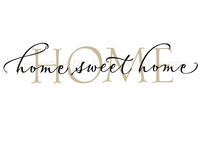 Home Sweet Home Vinyl Wall Graphic Decal Lettering Words Etsy