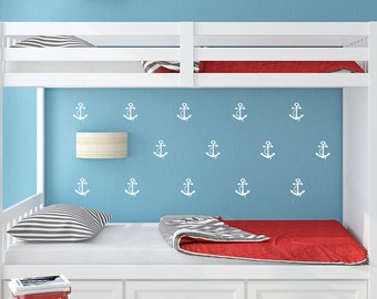 Anchor - 25 vinyl wall decals, anchor nautical decor wall paper wall art
