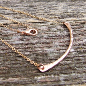 Hammered Copper Bar Necklace image 2