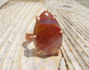 Vaquilla Agate Ring, Copper size 6
