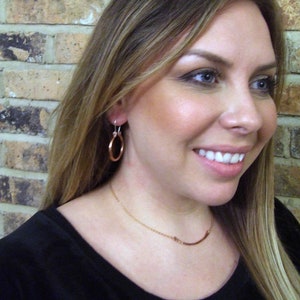 Hammered Copper Bar Necklace