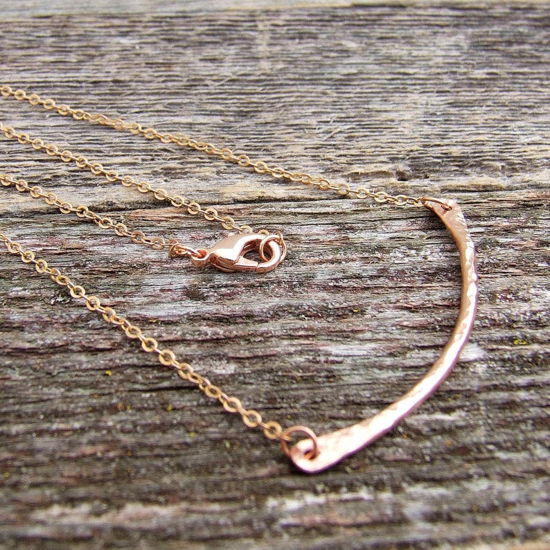 Hammered Copper Bar Necklace image 2
