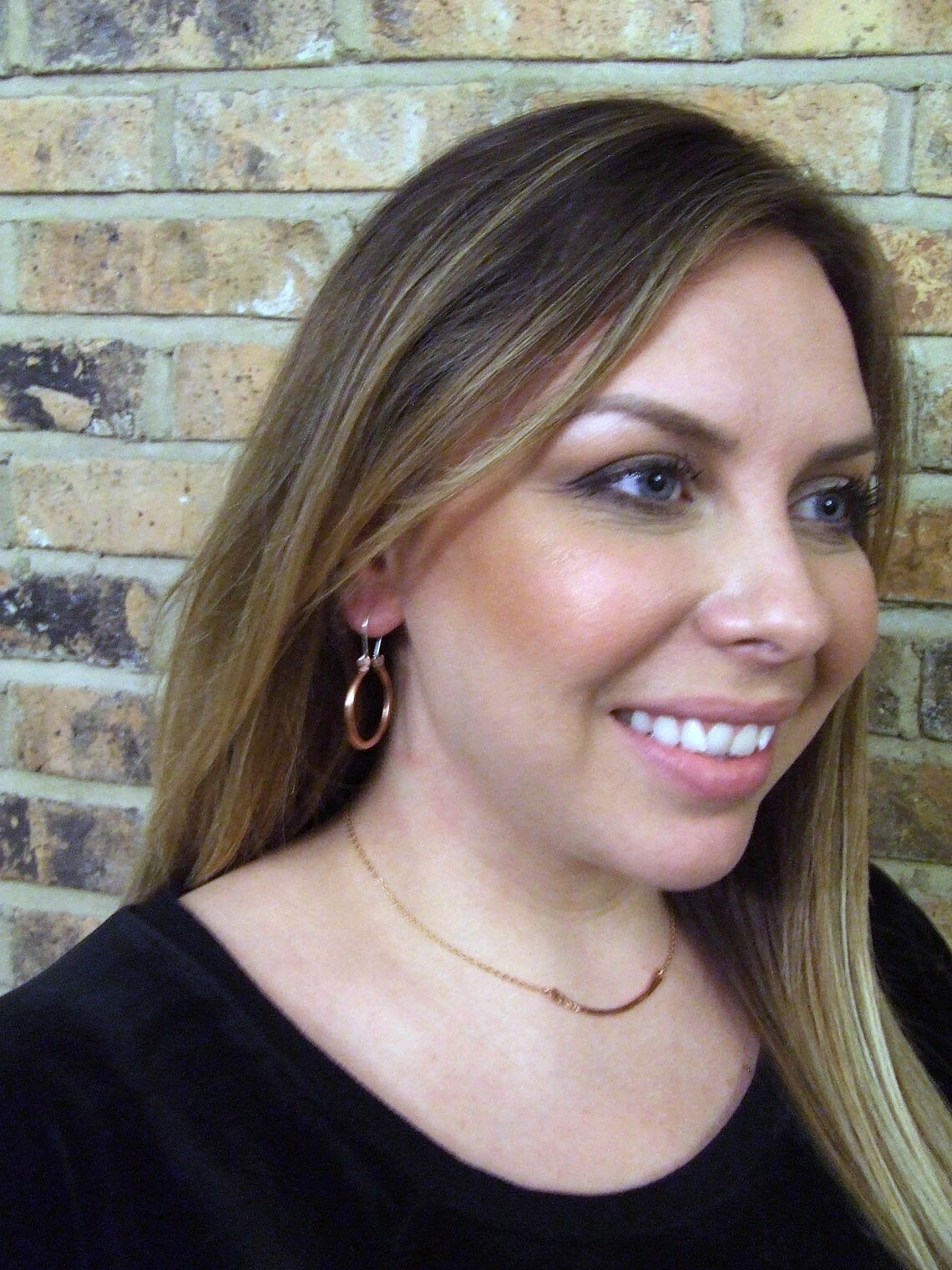 Hammered Copper Bar Necklace Etsy