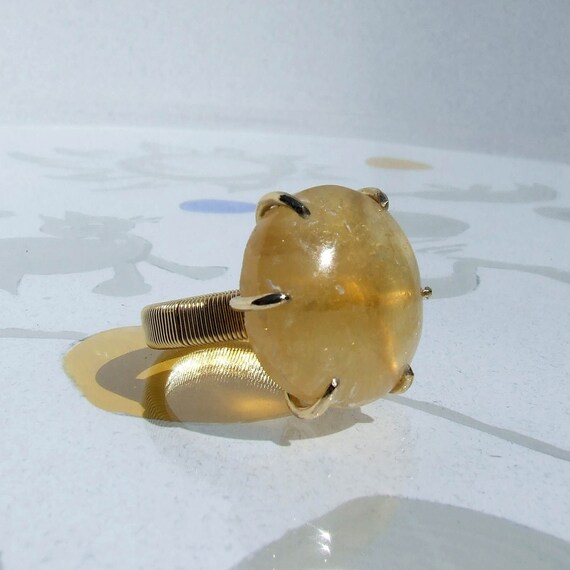 Honey on sale calcite ring