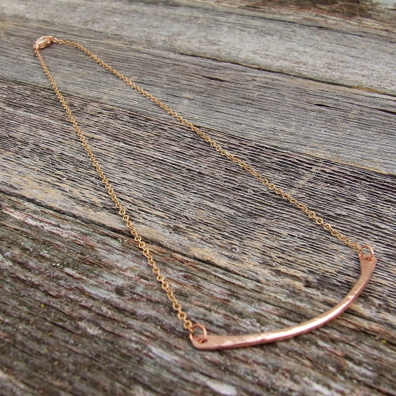 Hammered Copper Bar Necklace image 4