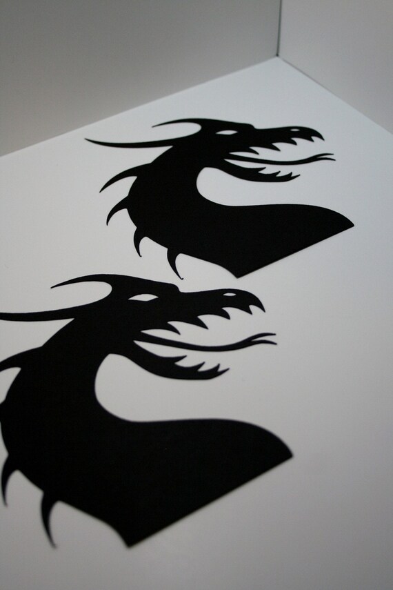 Items similar to Dragon Head Die Cut Silhouette Scrapbooking Die Cut